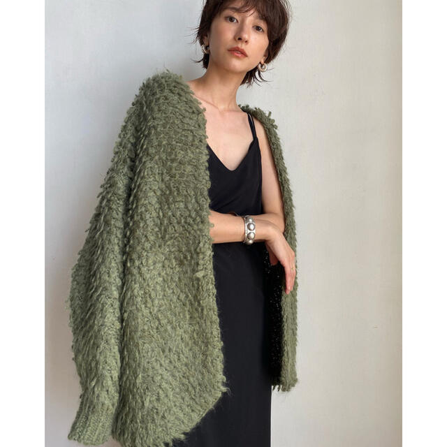 TODAYFUL(トゥデイフル)のCLANE MOHAIR LOOP BULKY KNIT CARDIGAN 1 レディースのトップス(カーディガン)の商品写真