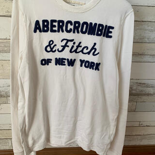 アバクロンビーアンドフィッチ(Abercrombie&Fitch)のアバクロ　厚手ロンT 白　USサイズM (Tシャツ/カットソー(七分/長袖))