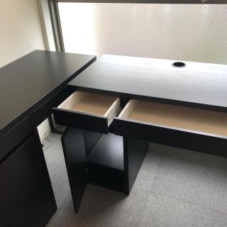 イケア(IKEA)の【美品】 IKEA MICKE デスク　ワークデスク　机  在宅【直接お渡し】(オフィス/パソコンデスク)