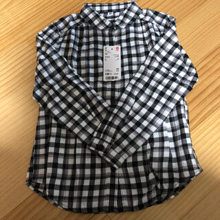 ユニクロ(UNIQLO)のフランネル　チェックシャツ　サイズ120(Tシャツ/カットソー)