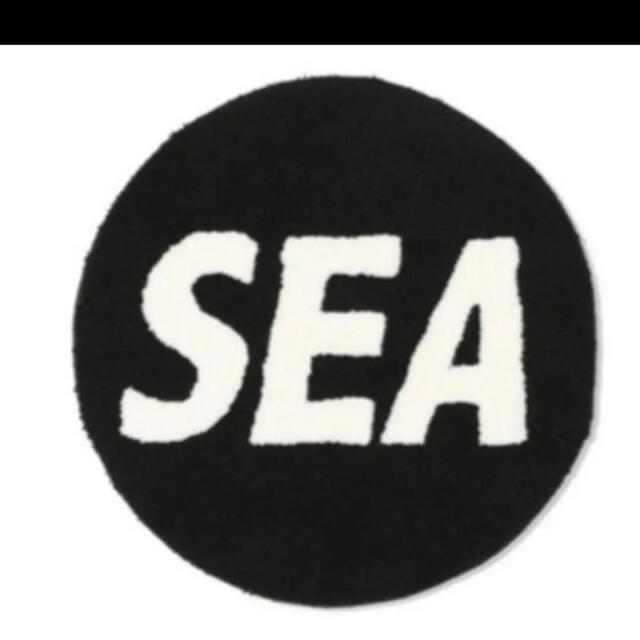 SEA(シー)のwind and sea round mat black ラグ インテリア/住まい/日用品のラグ/カーペット/マット(ラグ)の商品写真