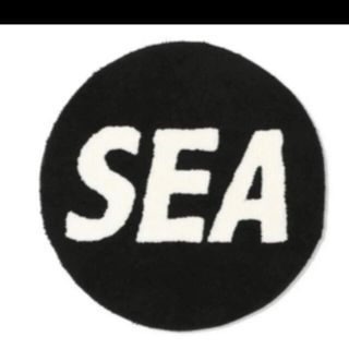 シー(SEA)のwind and sea round mat black ラグ(ラグ)