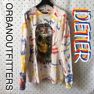 アーバンアウトフィッターズ(Urban Outfitters)のDETERディターUS限定ネイティブ　スプラッシュダイ　スウェットシャツ　１点物(スウェット)