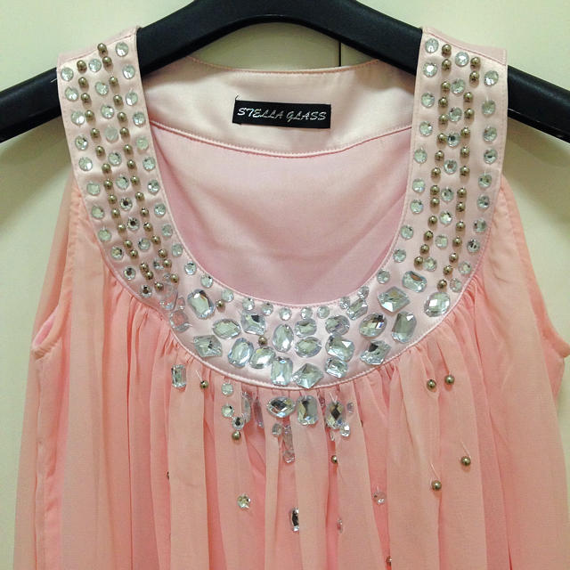 ビジュー付きミディアムドレス レディースのフォーマル/ドレス(ミディアムドレス)の商品写真