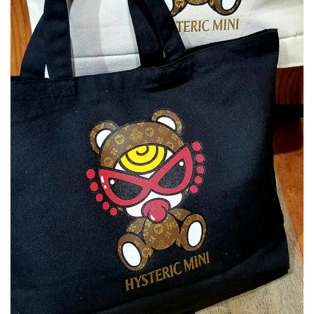 ヒステリック ミニ 限定Teddyトートバッグ 黒 - トートバッグ