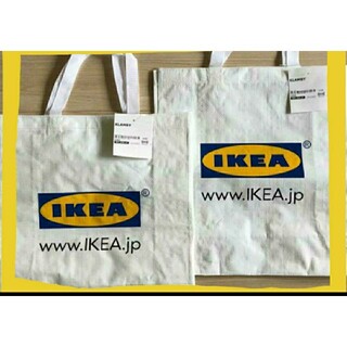 イケア(IKEA)のイケア♪新品　IKEA KLAMBY クラムビー バッグ, ホワイト  2枚(エコバッグ)