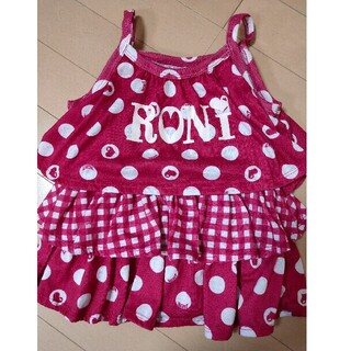 ロニィ(RONI)のロニ　RONI  子供服　夏服　キャミソール　袖なし　濃いピンク　サイズＳＭ(Tシャツ/カットソー)