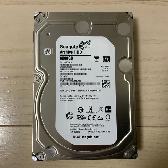 Seagate HDD 8TB - PCパーツ