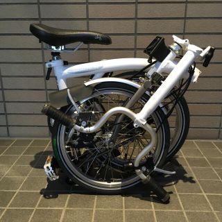 ブロンプトン(BROMPTON)のブロンプトンN3L-X チタン スーパーライト モデル 2011年製(ホワイト)(自転車本体)