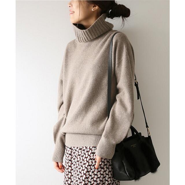 Spick & Span - Spick & spanウール◇カシミヤ◇タートルネックニット◇ベージュ◇