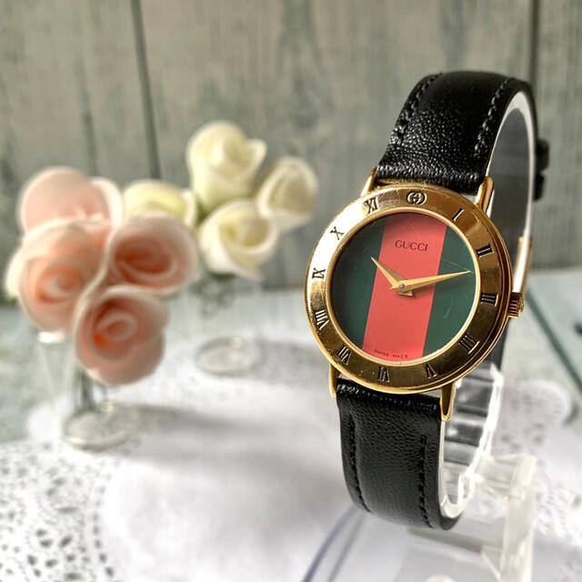 動作OK】GUCCI グッチ 3000.2L 腕時計 グッチカラー ゴールド - www