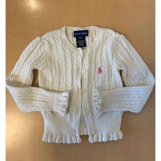 ポロラルフローレン(POLO RALPH LAUREN)の美品　ラルフローレン　ペプラム　ニット　カーディガン　90 95 100(カーディガン)