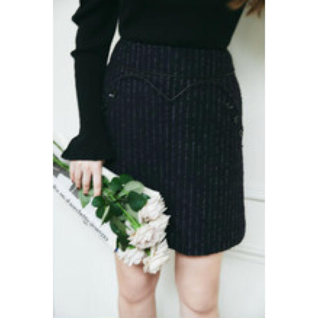 こじはる❣新品未使用❣Scallop Frayed Tweed Skirt