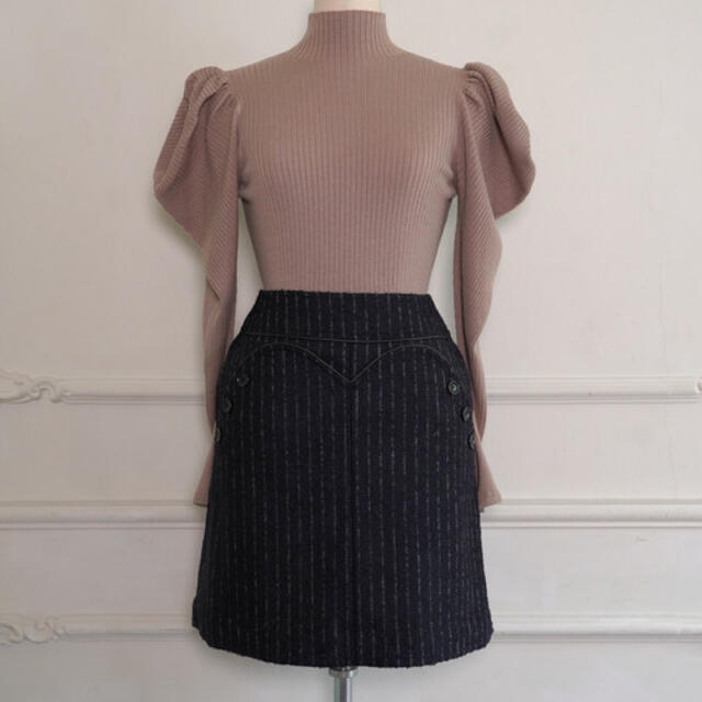 こじはる❣新品未使用❣Scallop Frayed Tweed Skirt