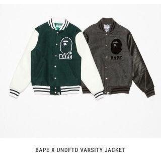 アンディフィーテッド(UNDEFEATED)のBAPE X UNDFTD VARSITY JACKET undefeated(スタジャン)