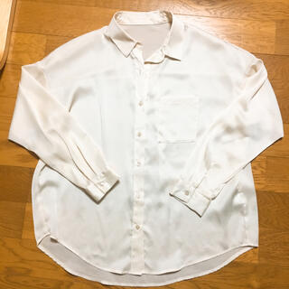 ジーユー(GU)のシアーオーバーサイズシャツ(長袖)Q(シャツ/ブラウス(半袖/袖なし))