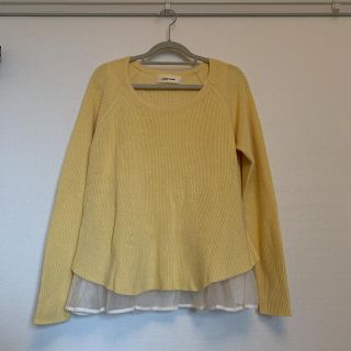 レッセパッセ(LAISSE PASSE)の【レッセパッセ】イエローニット&チュールインナー♡(ニット/セーター)