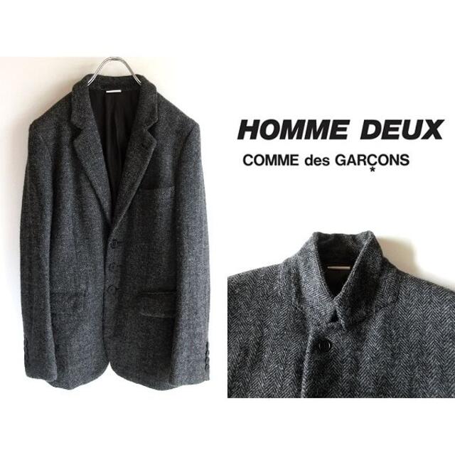 COMME des GARCONS(コムデギャルソン)のコムデギャルソンオムドゥ 14AW ウールヘリンボーンツイード 3BジャケットS メンズのジャケット/アウター(テーラードジャケット)の商品写真