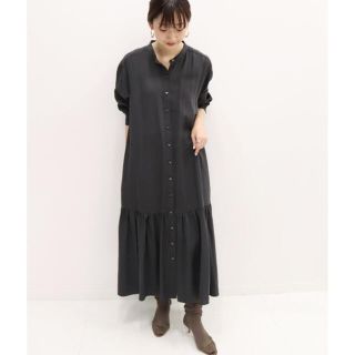 プラージュ(Plage)のプラージュ hem gather シャツワンピース 36 新品タグ付き(ロングワンピース/マキシワンピース)