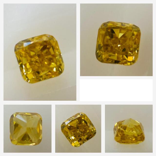 (R1112-4)FancyIntenseYellowダイアモンド0.118ct