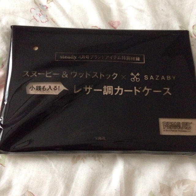 SAZABY(サザビー)のスヌーピー レザー調カードケース レディースのファッション小物(財布)の商品写真