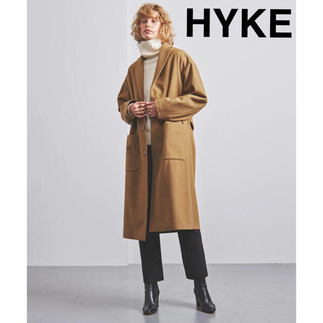 日本製/今治産 値下げ!HYKEハイクHOODED COATメルトンフードコート1