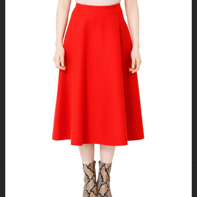 LE CIEL BLEU(ルシェルブルー)のルシェル　Wウールメルトンスカート レディースのスカート(ひざ丈スカート)の商品写真