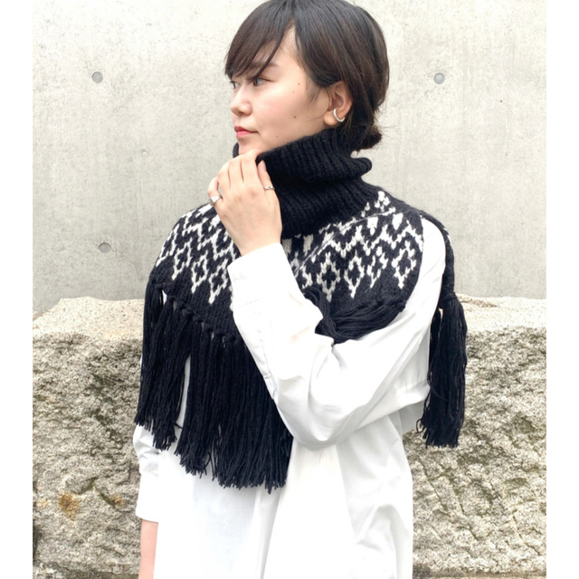 HYKE - HYKE ハイク NORDIC SWEATER CAPE ニット ケープの通販 by peco
