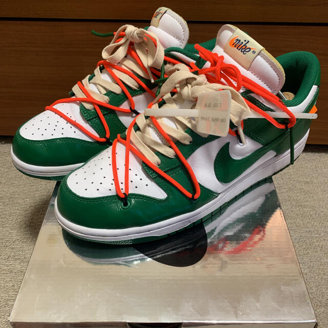 nike dunk low off white green