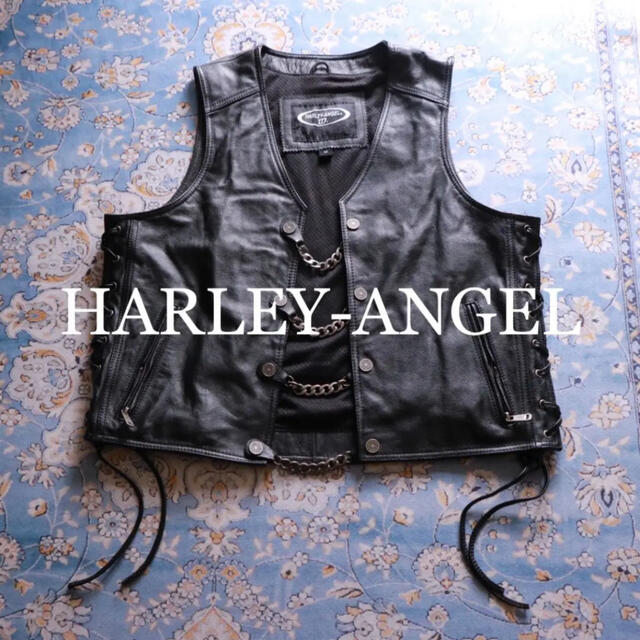 jps様専用 HARLEY-ANGEL メタルチェーンボタン レザーベスト | フリマアプリ ラクマ