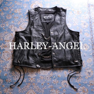 ハーレーダビッドソン(Harley Davidson)のjps様専用 HARLEY-ANGEL メタルチェーンボタン レザーベスト(ベスト)