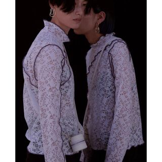 MURRAL / litmus / strech lace top(シャツ/ブラウス(長袖/七分))