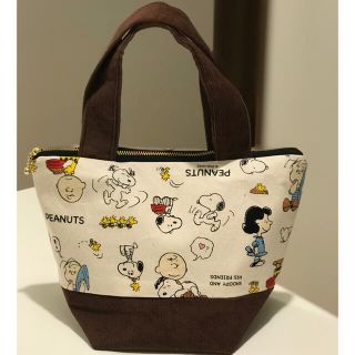 スヌーピー(SNOOPY)のSNOOPY コーデュロイ　ランチバック(バッグ)