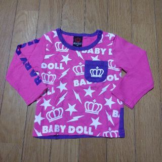 ベビードール(BABYDOLL)のBABYDOLL  80センチロンＴ ミッキー ピンク(Ｔシャツ)