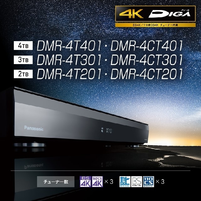 新品未開封 Panasonic おうちクラウドディーガ DMR-4T401 - ブルーレイ ...