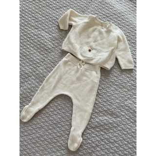 ザラキッズ(ZARA KIDS)のzara mini ニット　カーデ&足つきレギンス (カーディガン/ボレロ)