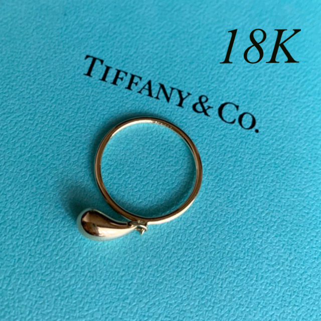 Tiffany & Co.(ティファニー)のTiffany  ティアドロップリング　18k   10〜11号 レディースのアクセサリー(リング(指輪))の商品写真