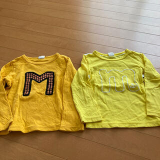 ムージョンジョン(mou jon jon)のムージョンジョン　黄色長袖Tシャツ　二枚セット　100(Tシャツ/カットソー)