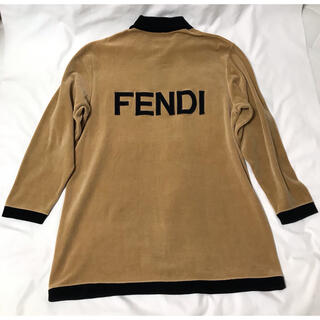 フェンディ(FENDI)の超美品　FENDI 大きめ ロゴ ベロア プルオーバー　チュニック フェンディ(チュニック)