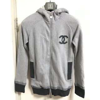 シャネル トップス ロゴ ジップアップパーカー レディースサイズ36 P60972 CHANEL アパレル 黒