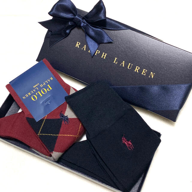 POLO RALPH LAUREN(ポロラルフローレン)のメンズ 新品 ラルフローレン ビジネスソックス 2組 メンズのレッグウェア(ソックス)の商品写真