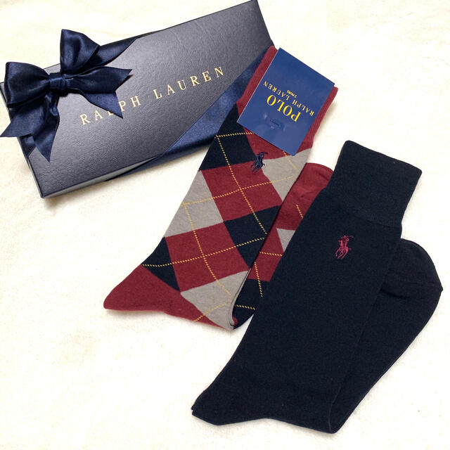 POLO RALPH LAUREN(ポロラルフローレン)のメンズ 新品 ラルフローレン ビジネスソックス 2組 メンズのレッグウェア(ソックス)の商品写真