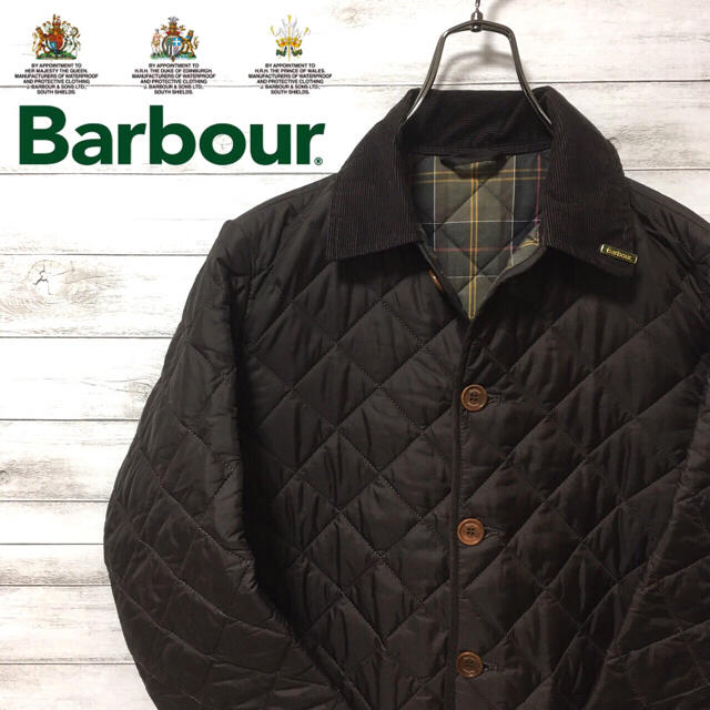 Barbour(バーブァー)の激レア イギリス製 バブアー キルティングジャケット コーデュロイ ピンズ メンズのジャケット/アウター(ブルゾン)の商品写真