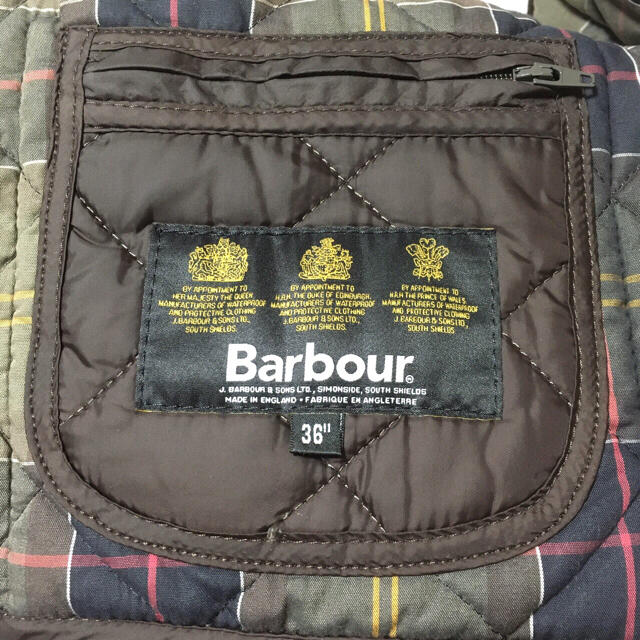 Barbour(バーブァー)の激レア イギリス製 バブアー キルティングジャケット コーデュロイ ピンズ メンズのジャケット/アウター(ブルゾン)の商品写真