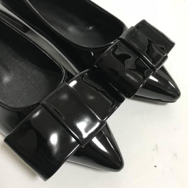 epine pointed ribbon enamel ballet shoes レディースの靴/シューズ(バレエシューズ)の商品写真