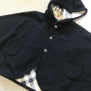 バーバリー(BURBERRY)のBurberry バーバリー　ポンチョ　黒(ジャケット/上着)