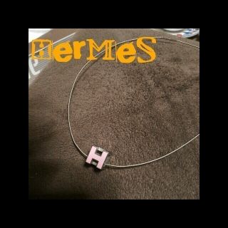 エルメス(HERMES)のHERMESキューブネックレスピンク(ネックレス)