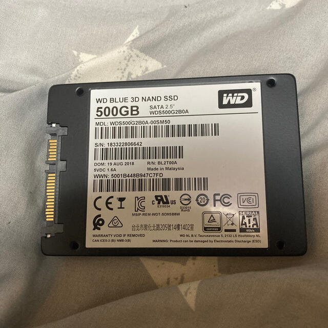 WD BLUE 3D NAND SSD 500GB WDS500G2B0A 3