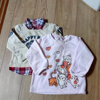 冬物 トップス 女の子 中古 95(Tシャツ/カットソー)