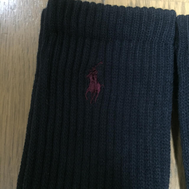 POLO RALPH LAUREN(ポロラルフローレン)の新品！ラルフローレン 23〜25 黒 2足組 レディースのレッグウェア(ソックス)の商品写真